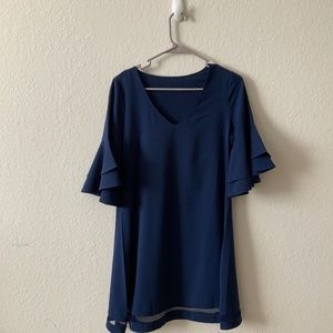 Navy Blue Swing Dress